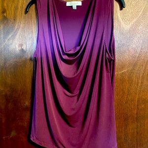 Deep purple sleeveless blouse